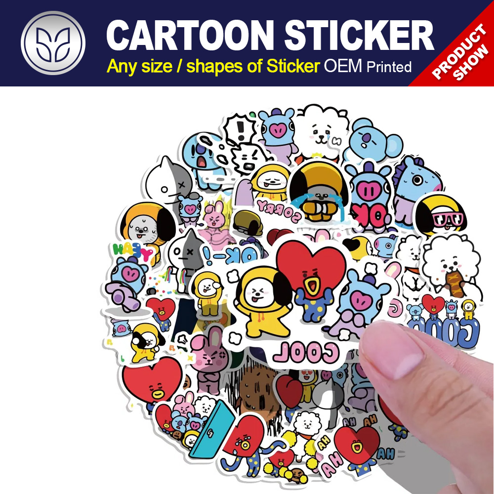 Custom Vinyl cartoon Sticker tags