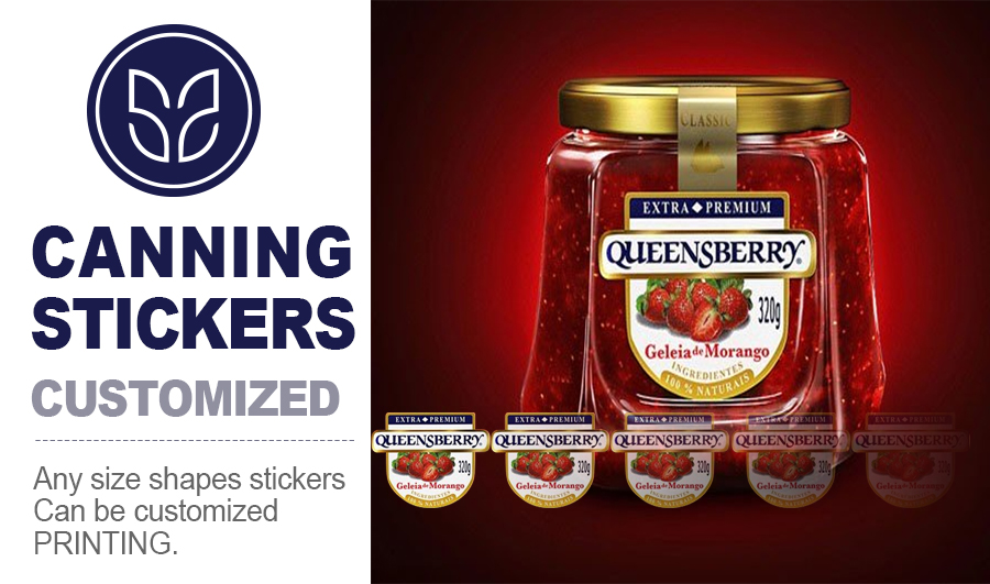 Food Canning stickers customized