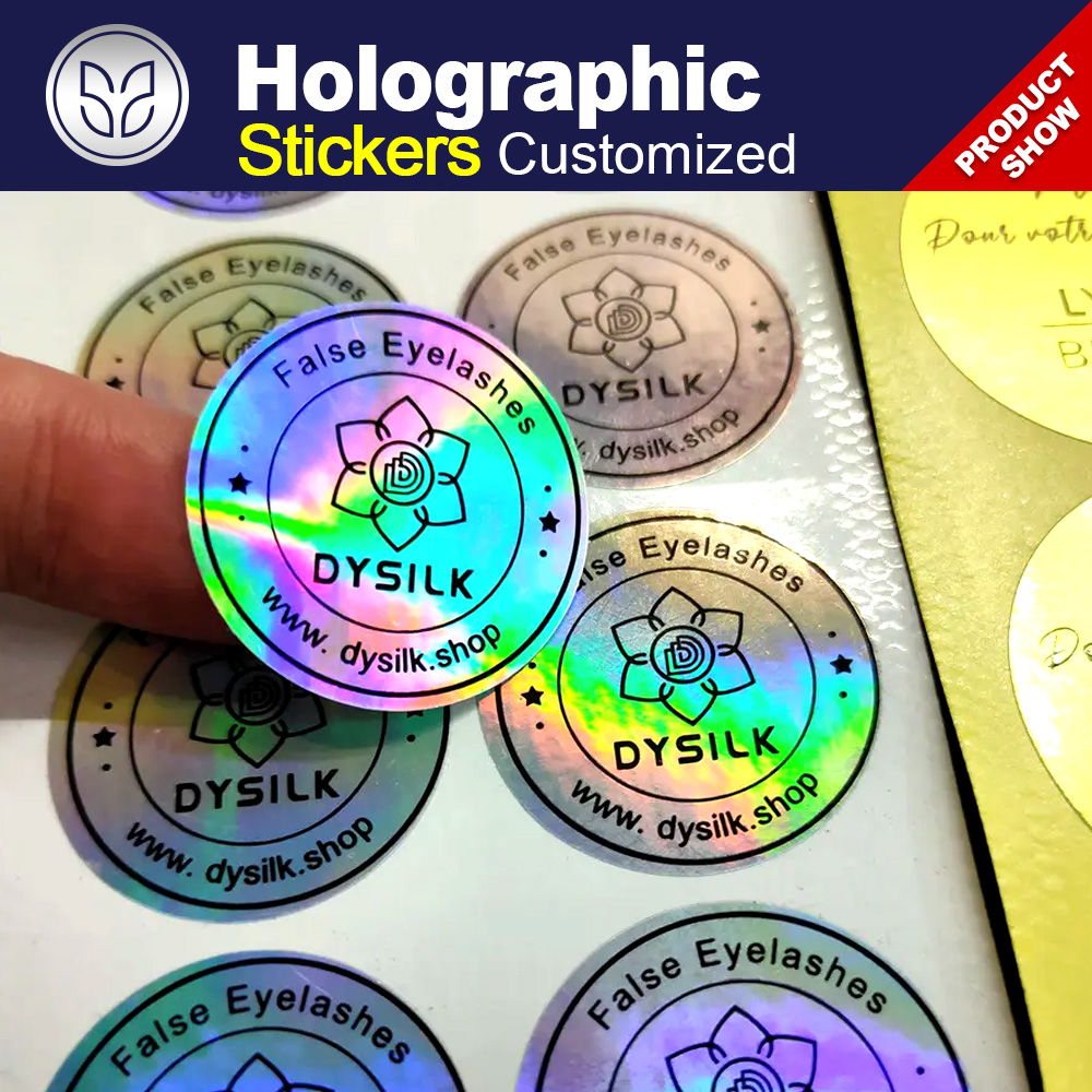Custom Holographic stickers printed and any shapes die-cut manufacturer
