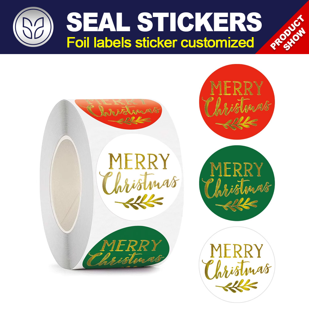 Custom Seals sticker custom envalop tab sealer and package sealing sticker foil labels