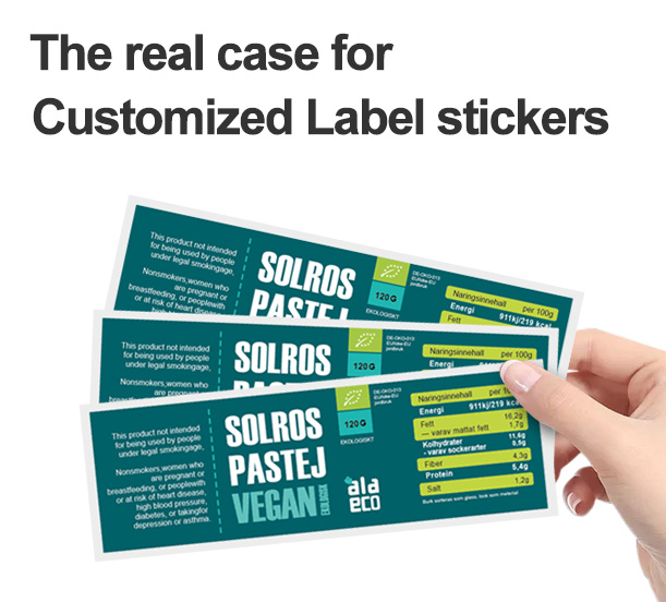 A Real Case for jars Label sticker custom printed